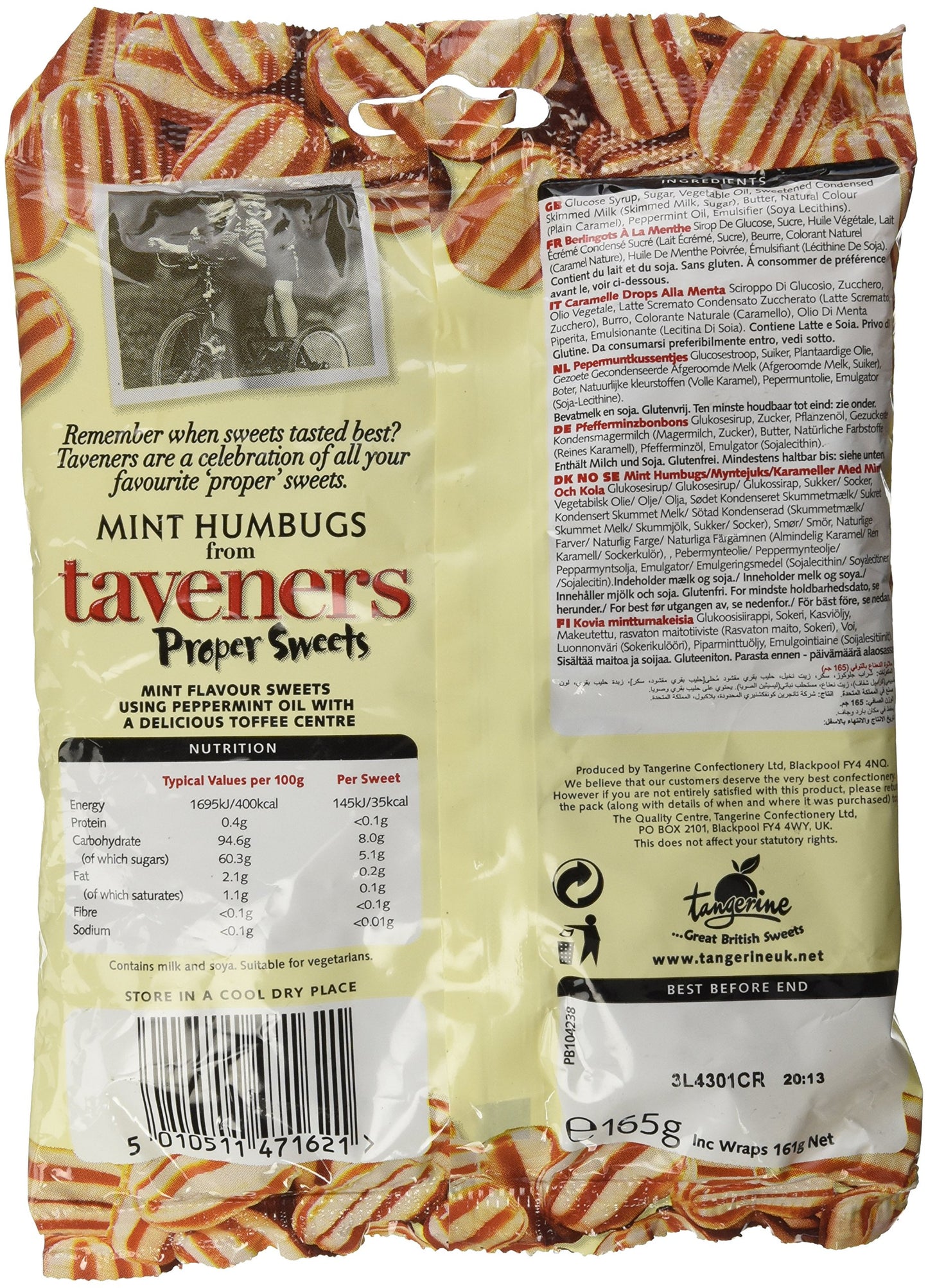 Taveners Mint Humbugs 165g