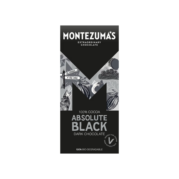 Montezuma's Absolute Black 100% Cocoa Bar 90g