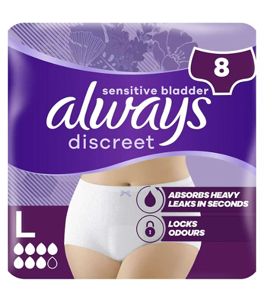 Always Discreet Incontinence Pants Normal L 8 Pants