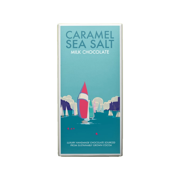 Kernow Chocolate Becky Bettesworth Caramel Sea Salt Milk Chocolate Bar 100g