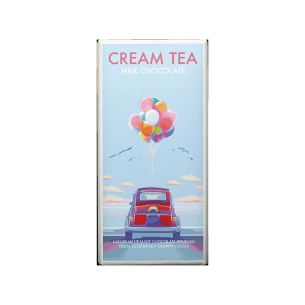 Kernow Chocolate Becky Bettesworth Cream Tea Milk Chocolate Bar 100g