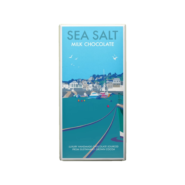 Kernow Chocolate Becky Bettesworth Sea Salt Milk Chocolate Bar 100g