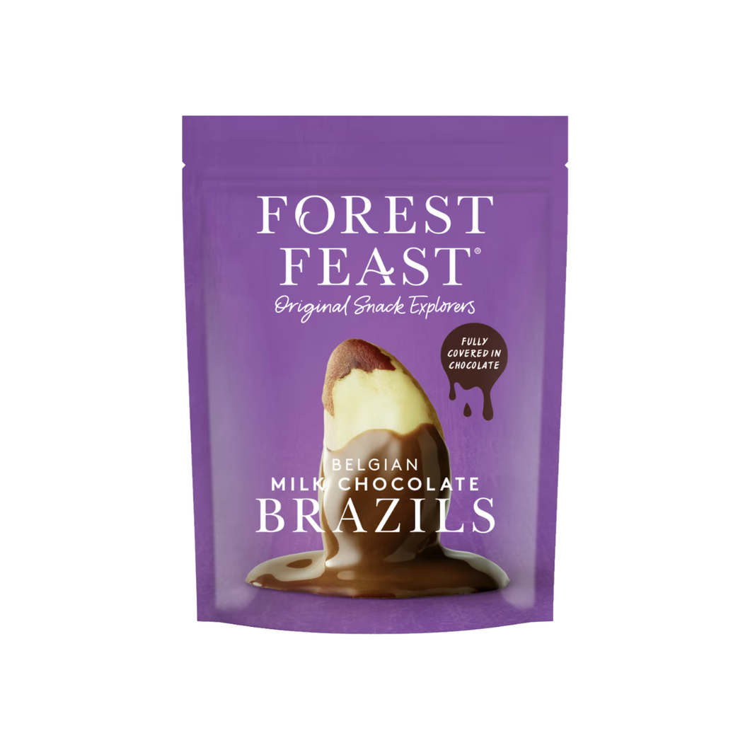Forest Feast Belgian Milk Chocolate Brazils 120g