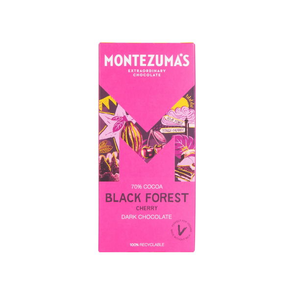 Montezuma's Black Forest Cherry Dark Chocolate Bar 90g