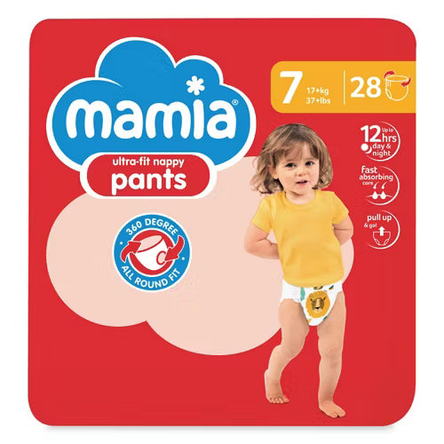 Mamia Baby Pants - Size 7, 28 Pack