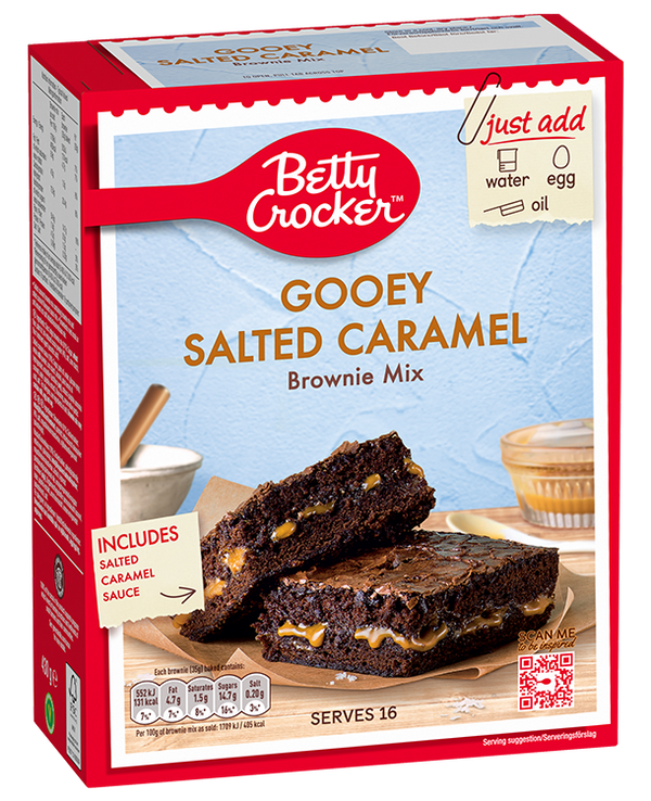 Betty Crocker Delights Gooey Salted Caramel Brownie Mix 430g