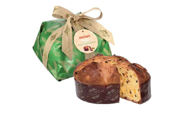 Bonifanti Fig & Chocolate Panettone Kraft Retro Hand Wrapped 750g