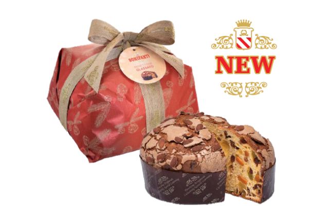 Bonifanti Glazed Panettone Kraft Retro Hand Wrapped 1Kg