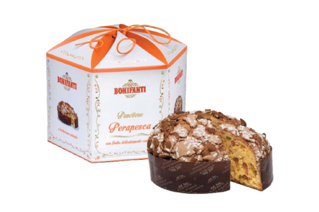 Bonifanti Pears and Peaches Panettone Boxed 1Kg