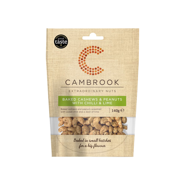 Cambrook Baked Cashews & Peanuts With Chilli & Lime 140g