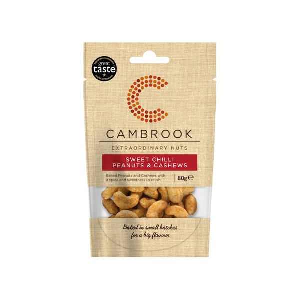 Cambrook Sweet Chilli Peanuts & Cashews 80g