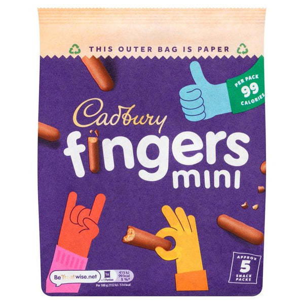 Cadbury Mini Fingers Mini Bags 5x19.3g