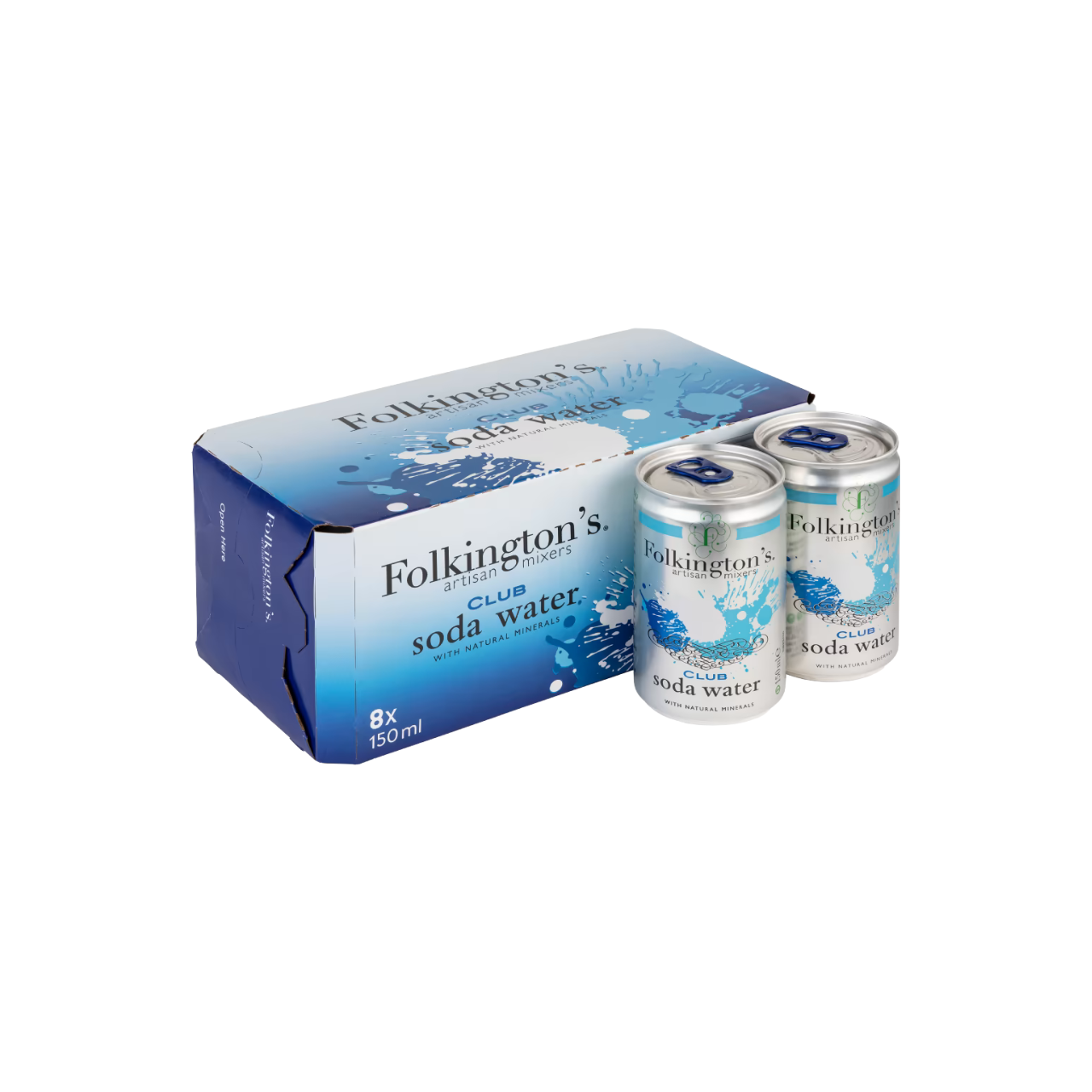 Folkington's Artisan Mixers - Club Soda Water (8x150ml)