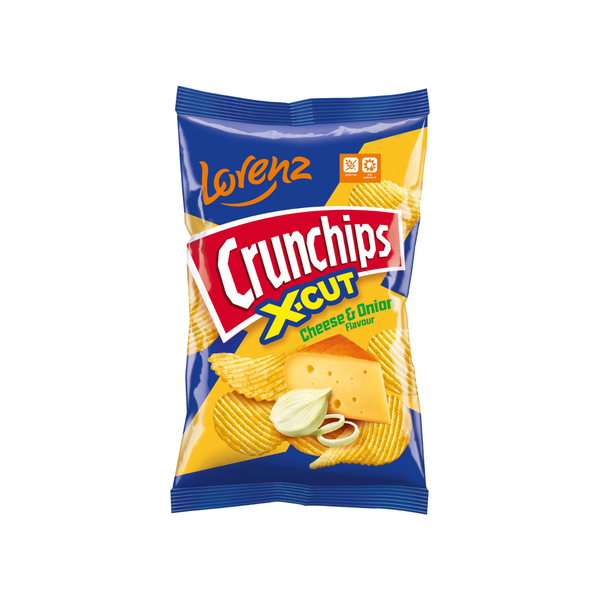 Lorenz Crunchips X-Cut - Cheese & Onion 130g