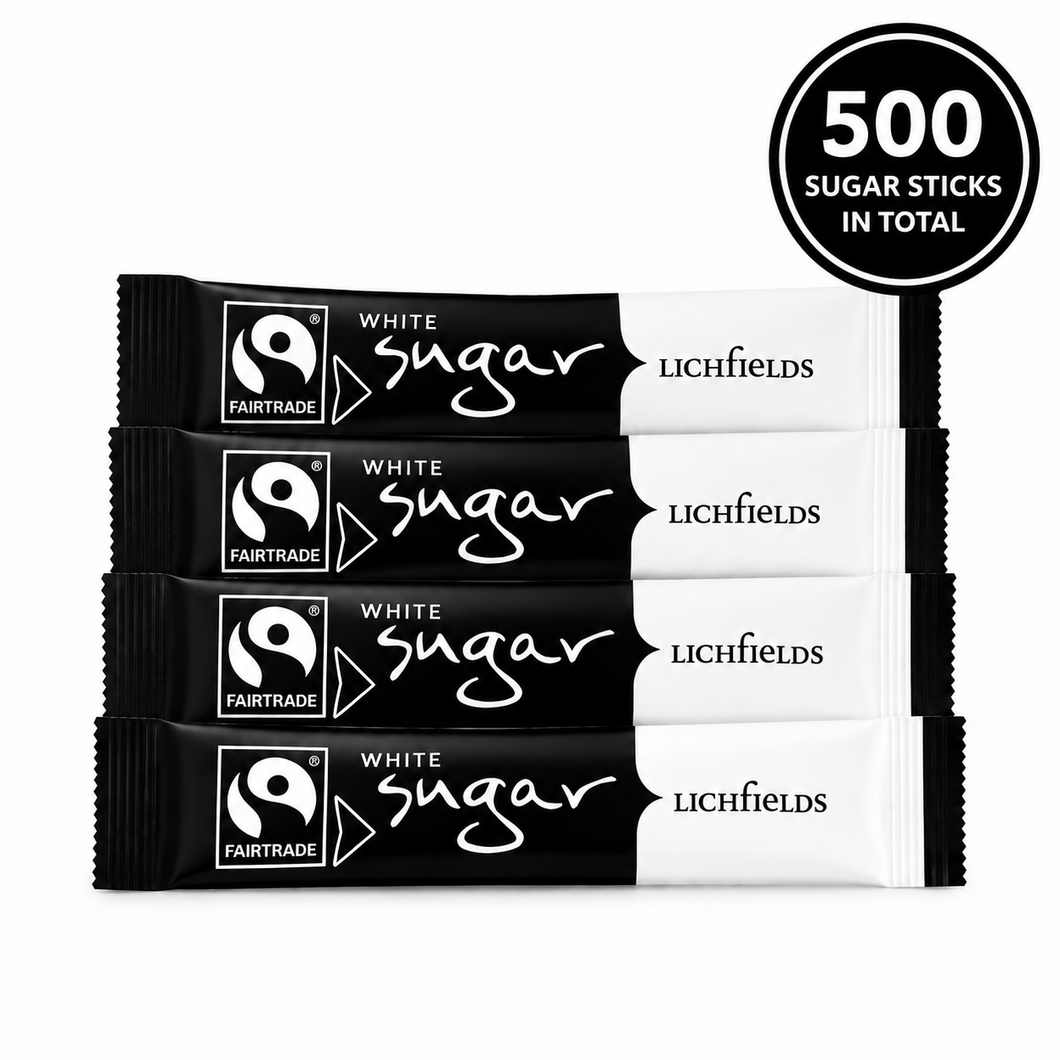 Lichfields Fairtrade White Cane Sugar Sticks (Pack of 500)