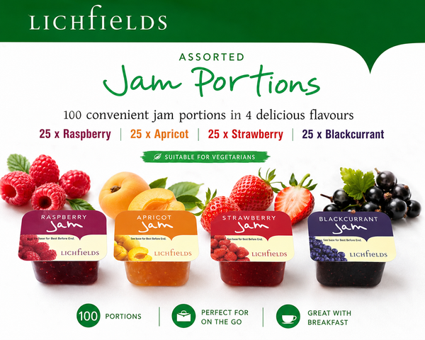 Lichfields Assorted Jam Portions 20g (Pack of 100)