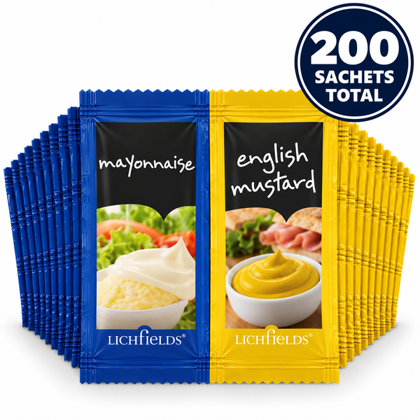 Lichfields English Mustard & Mayonnaise Sachets – 200 Sachets