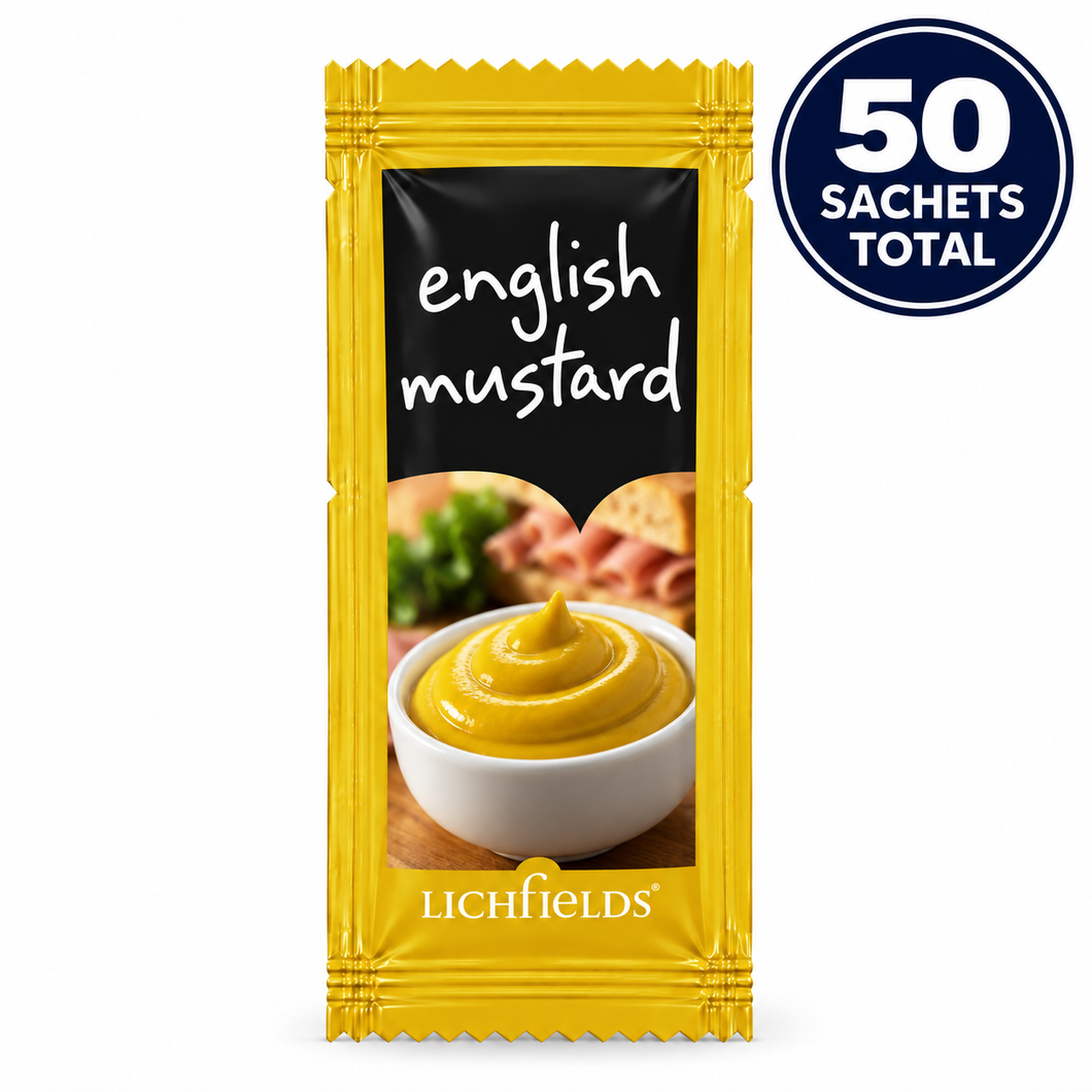 Lichfields English Mustard Sachets 9g (Pack of 50)