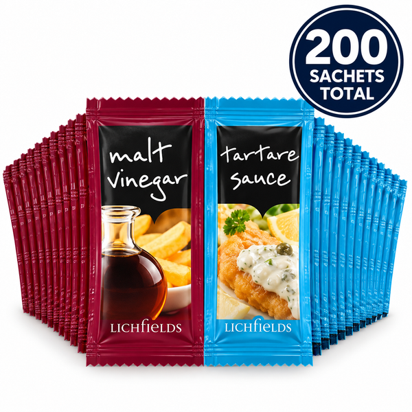 Lichfields Tartare Sauce & Malt Vinegar Sachets - 200 Sachets