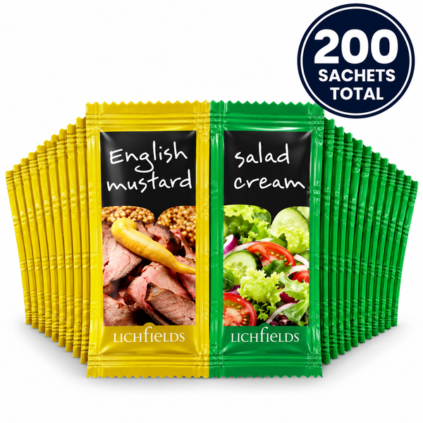 Lichfields Salad Cream & English Mustard Sachets - 200 Sachets