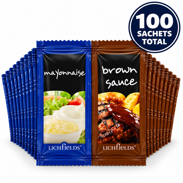 Lichfields Mayonnaise & Brown Sauce Sachets – 100 Sachets