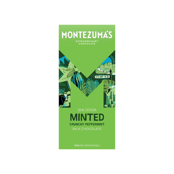 Montezuma's Minted Crunchy Peppermint Milk Chocolate Bar 90g