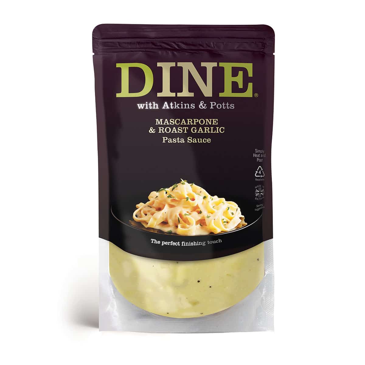 Atkins & Potts Mascarpone & Roast Garlic Pasta Sauce 350G