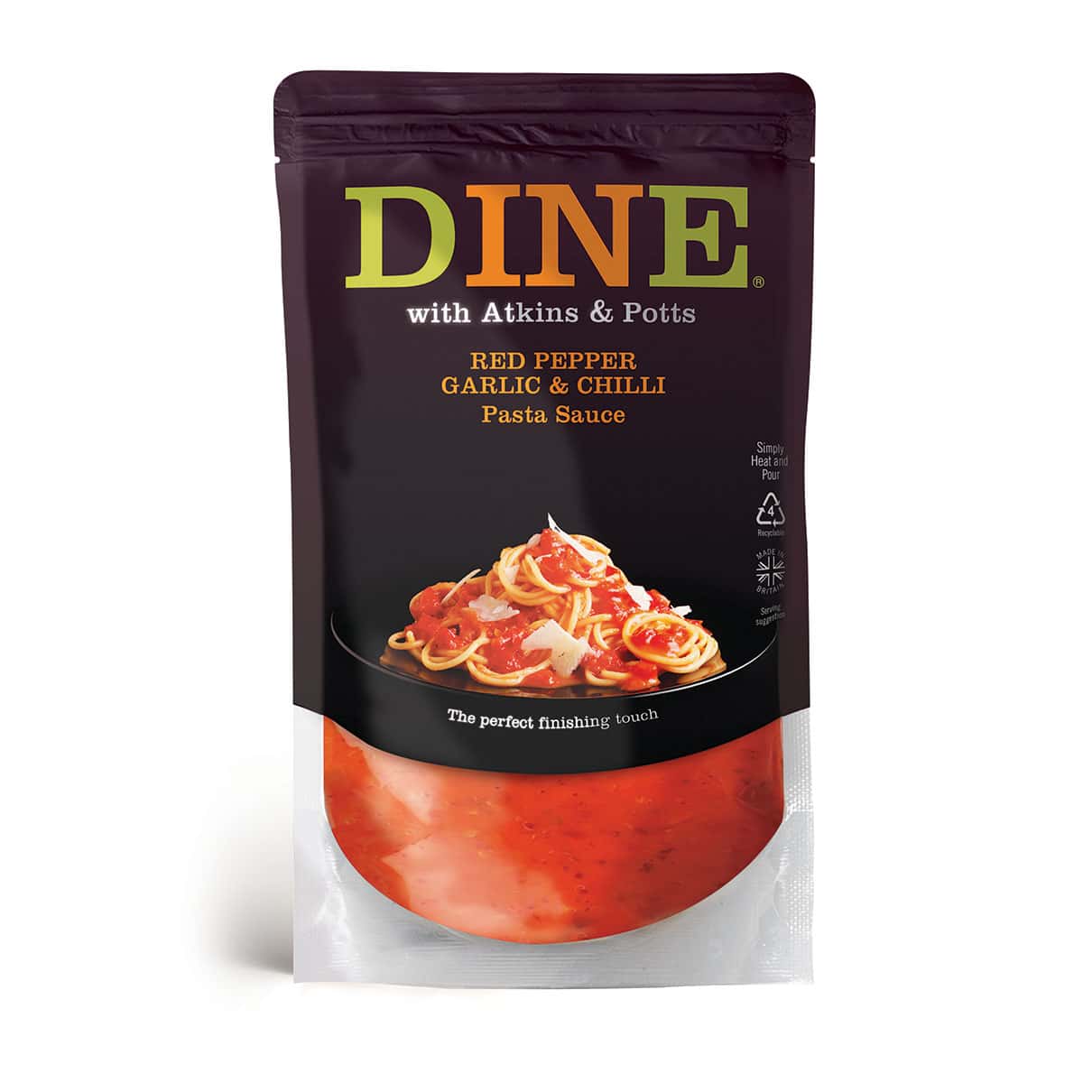 Atkins & Potts Red Pepper, Garlic & Chilli Pasta Sauce 350G