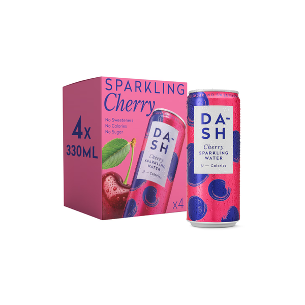 Dash Cherry Infused Sparkling Water 4 x 330ml