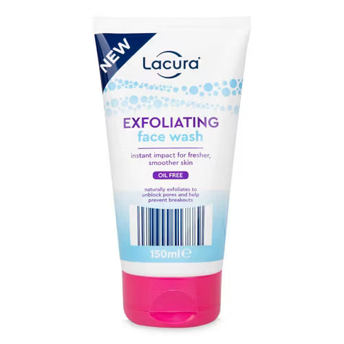 Lacura Exfoliating Face Wash, Oil Free, 150ml