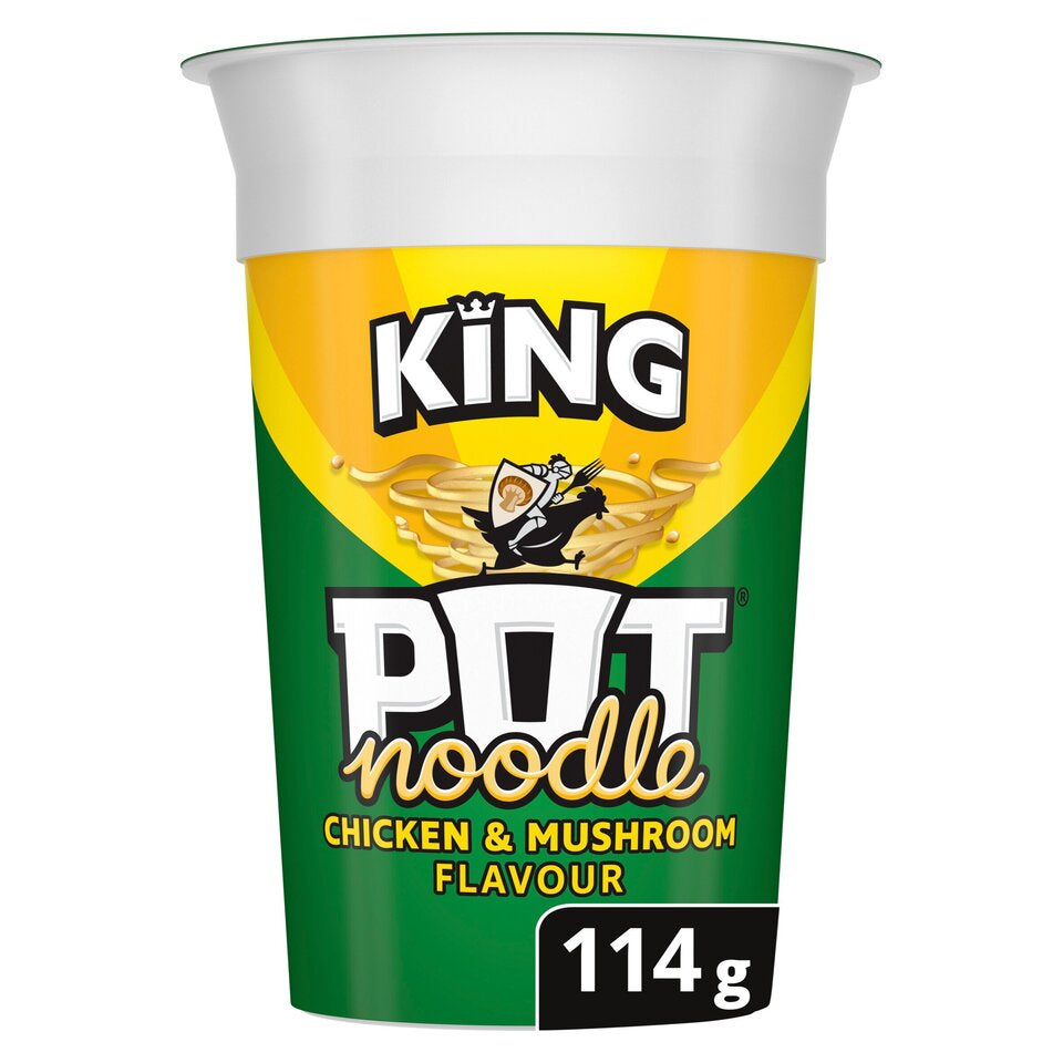 Pot Noodle Chicken & Mushroom Instant Noodles King Pot, 114g