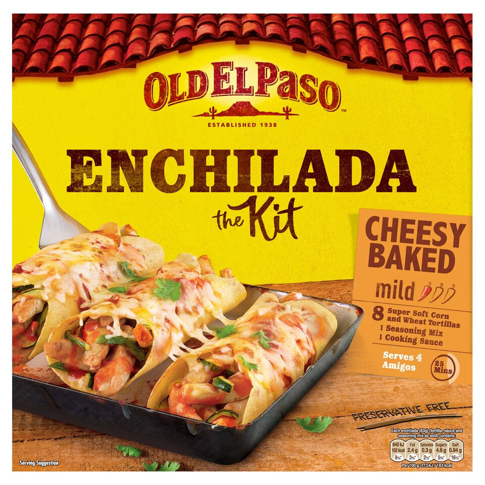 Old El Paso Cheesy Baked Enchilada Kit, 663g