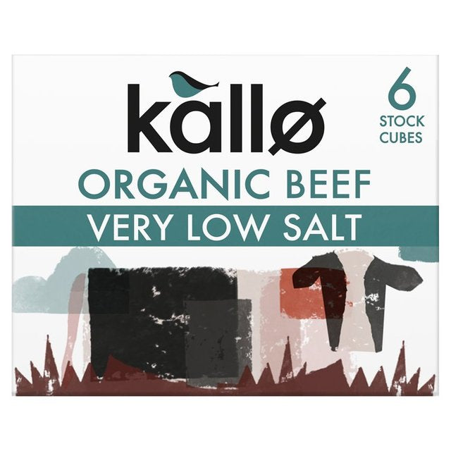Kallo Organic Very Low Salt Beef Stock Cubes 6x8g