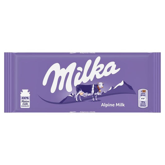 Milka Alpine Milk Chocolate Bar (100g)