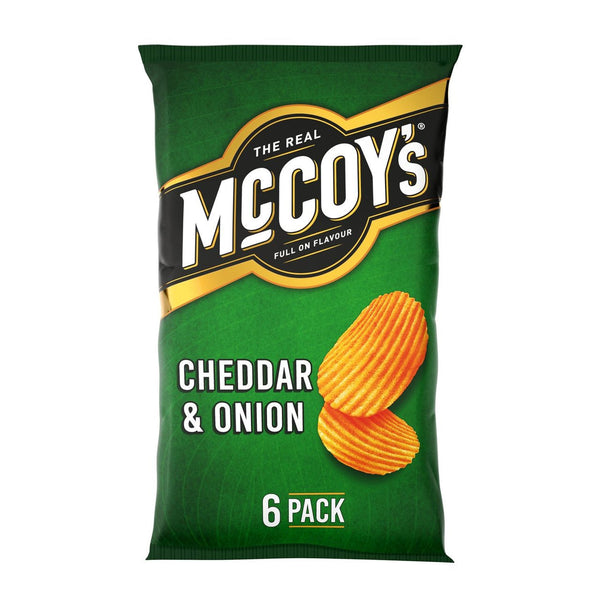 Mccoy's Ridge Cut Crisps - Cheddar & Onion,6x30g