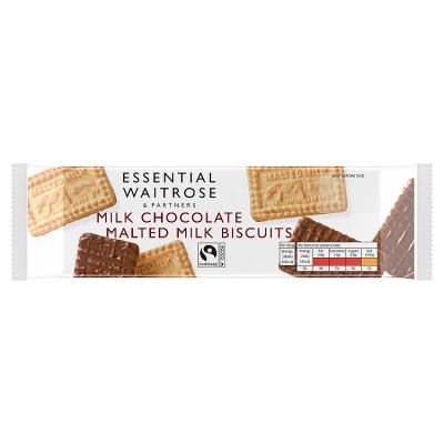Essential Milk Chocolate Malted Milk Biscuits, 250g