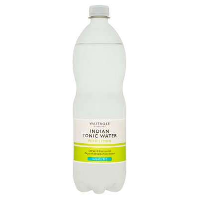 Waitrose Indian Tonic Water with Lemon Sugar Free 1 litre