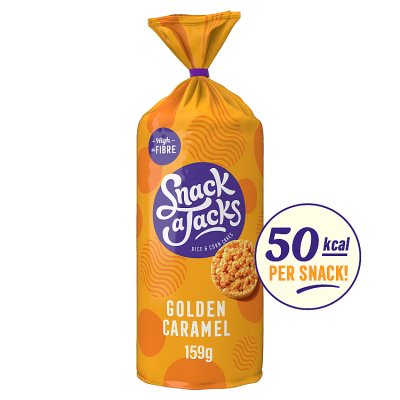 Snack A Jacks Jumbo Caramel Rice Cakes, 159g