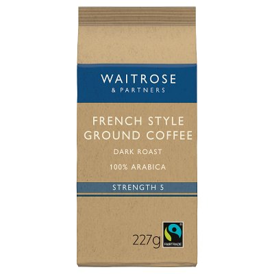 Waitrose Fairtrade French Style Ground Coffee 227g