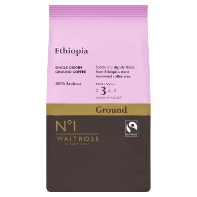 Waitrose No.1 Ethiopia Sidamo Ground Coffee 227g