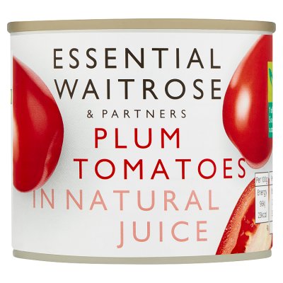 Waitrose Essential Plum Tomatoes in Natural Juice 230g
