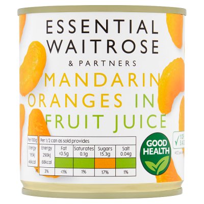 Waitrose Essential Mandarin Orange in Fruit Juice 295g
