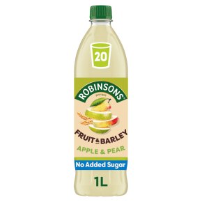 Robinsons Fruit & Barley Apple & Pear Squash No Added Sugar, 1L