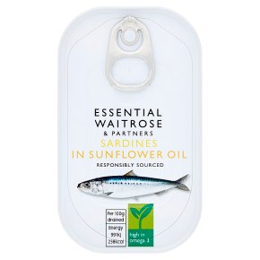 Waitrose Essential Sardines in Sunflower Oil 84g
