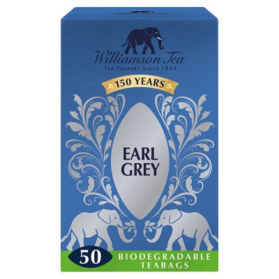 Williamson Tea 50 Earl Grey Tea Bags, 125g