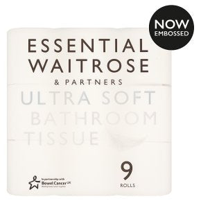 Essential White Ultra Soft Bathroom Tissue 9x190 sheets