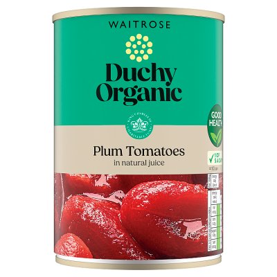 Duchy Organic Plum Tomatoes in Natural Juice, 400g