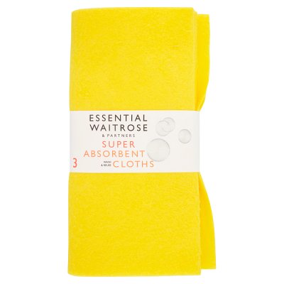 Waitrose Essential 3 Super Absorbant Cloths