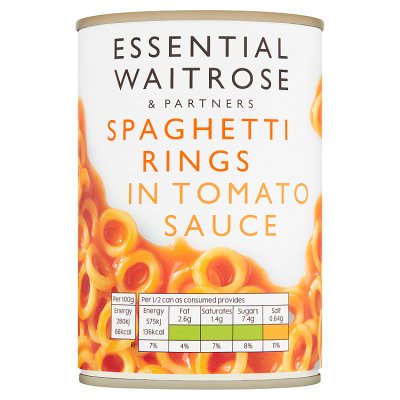 Waitrose Essential Spaghetti Rings  410g