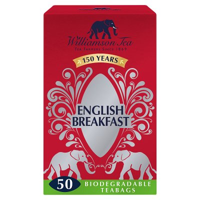 Williamson Tea 50 English Breakfast Tea Bags, 125g
